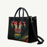 Ghana Black History Month Leather Bag Live It Learn It Make It - Wonder Print Shop