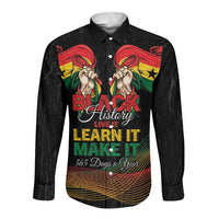 Personalized Ghana Black History Month Long Sleeve Button Shirt Live It Learn It Make It - Wonder Print Shop