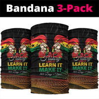 Ghana Black History Month Neck Gaiter Live It Learn It Make It - Wonder Print Shop