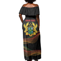 Personalized Ghana Black History Month Off Shoulder Maxi Dress Live It Learn It Make It - Wonder Print Shop
