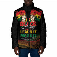 Personalized Ghana Black History Month Padded Jacket Live It Learn It Make It - Wonder Print Shop