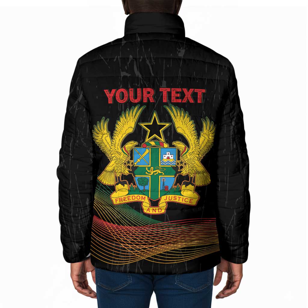 Personalized Ghana Black History Month Padded Jacket Live It Learn It Make It - Wonder Print Shop