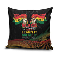 Ghana Black History Month Pillow Cover Live It Learn It Make It - Wonder Print Shop