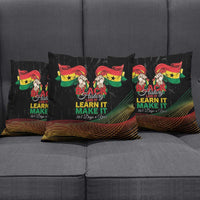 Ghana Black History Month Pillow Cover Live It Learn It Make It - Wonder Print Shop