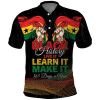 Personalized Ghana Black History Month Polo Shirt Live It Learn It Make It - Wonder Print Shop