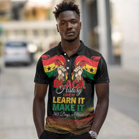 Personalized Ghana Black History Month Polo Shirt Live It Learn It Make It - Wonder Print Shop