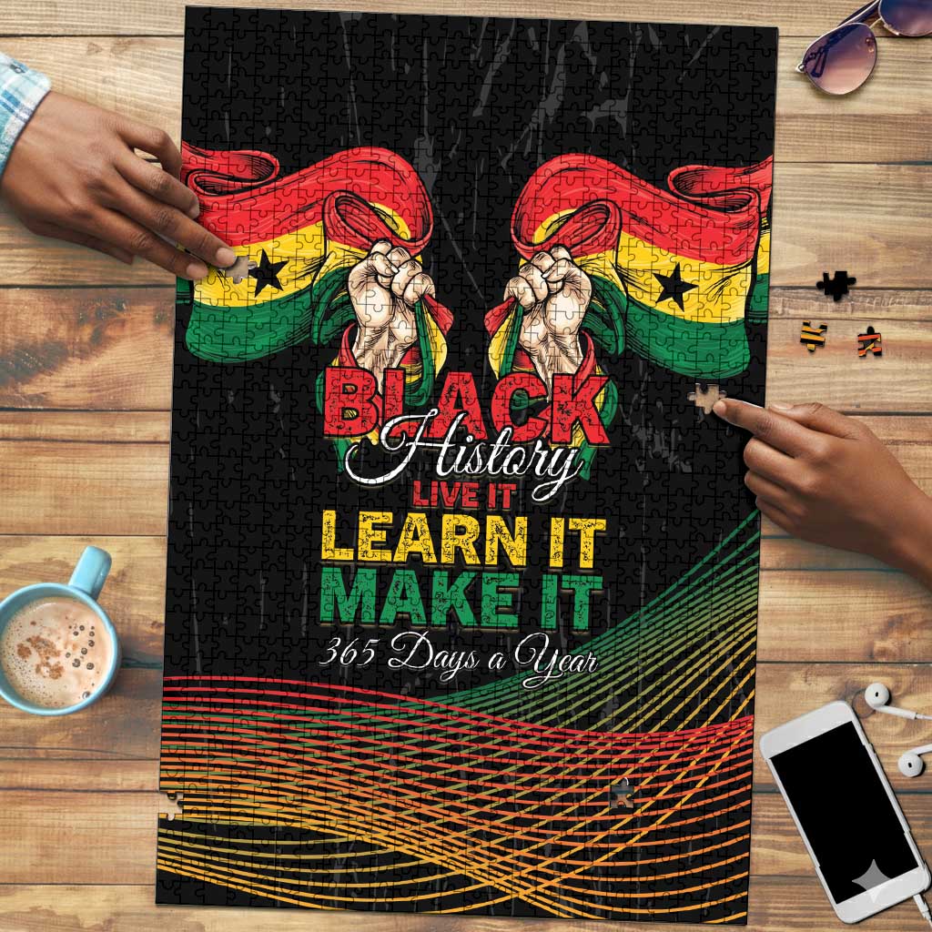 Ghana Black History Month Puzzle Live It Learn It Make It - Wonder Print Shop