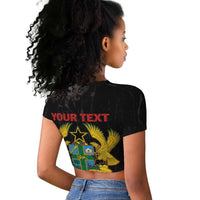 Personalized Ghana Black History Month Raglan Cropped T shirt Live It Learn It Make It - Wonder Print Shop