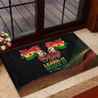 Ghana Black History Month Rubber Doormat Live It Learn It Make It - Wonder Print Shop