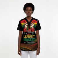 Personalized Ghana Black History Month Scrub Top Live It Learn It Make It - Wonder Print Shop
