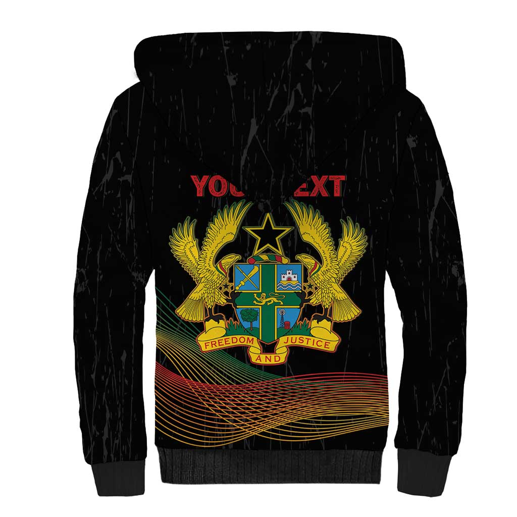 Personalized Ghana Black History Month Sherpa Hoodie Live It Learn It Make It - Wonder Print Shop