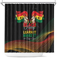 Ghana Black History Month Shower Curtain Live It Learn It Make It - Wonder Print Shop