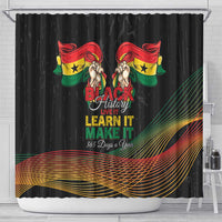 Ghana Black History Month Shower Curtain Live It Learn It Make It - Wonder Print Shop