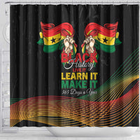 Ghana Black History Month Shower Curtain Live It Learn It Make It - Wonder Print Shop