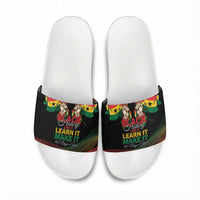 Ghana Black History Month Slide Sandals Live It Learn It Make It - Wonder Print Shop