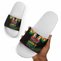 Ghana Black History Month Slide Sandals Live It Learn It Make It - Wonder Print Shop
