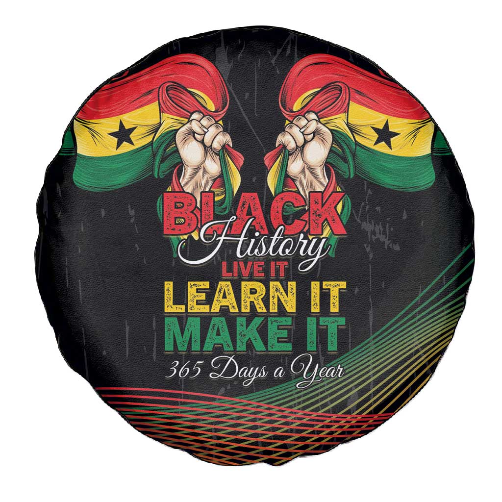 Ghana Black History Month Spare Tire Cover Live It Learn It Make It - Wonder Print Shop