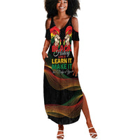 Personalized Ghana Black History Month Summer Maxi Dress Live It Learn It Make It - Wonder Print Shop