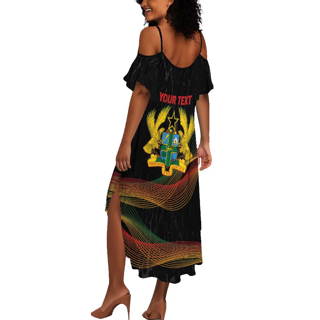 Personalized Ghana Black History Month Summer Maxi Dress Live It Learn It Make It - Wonder Print Shop
