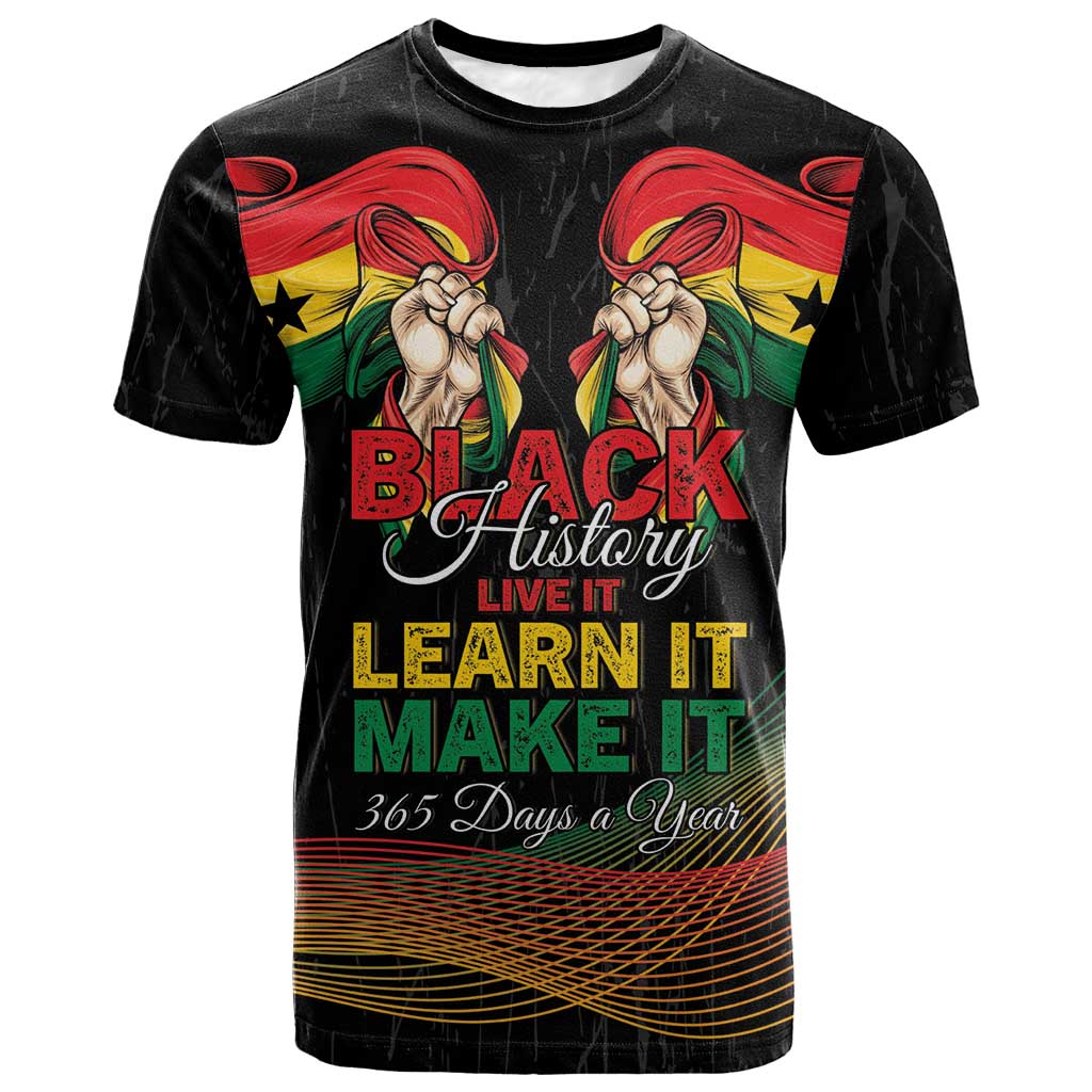 Personalized Ghana Black History Month T shirt Live It Learn It Make It - Wonder Print Shop