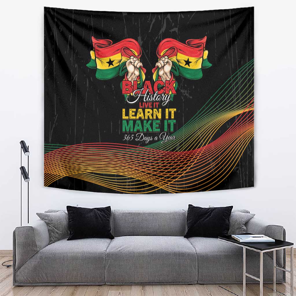 Ghana Black History Month Tapestry Live It Learn It Make It - Wonder Print Shop