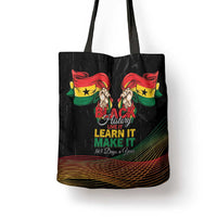Ghana Black History Month Tote Bag Live It Learn It Make It - Wonder Print Shop