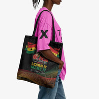 Ghana Black History Month Tote Bag Live It Learn It Make It - Wonder Print Shop
