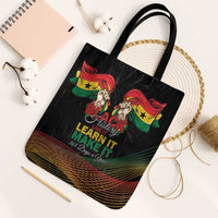 Ghana Black History Month Tote Bag Live It Learn It Make It - Wonder Print Shop