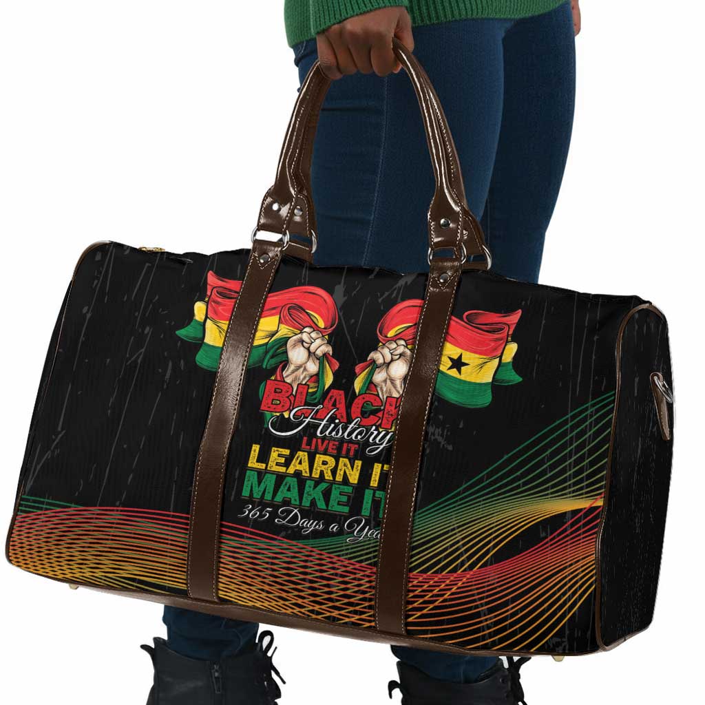 Ghana Black History Month Travel Bag Live It Learn It Make It - Wonder Print Shop