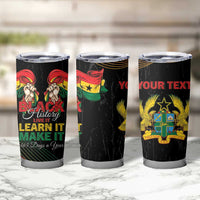 Personalized Ghana Black History Month Tumbler Cup Live It Learn It Make It - Wonder Print Shop