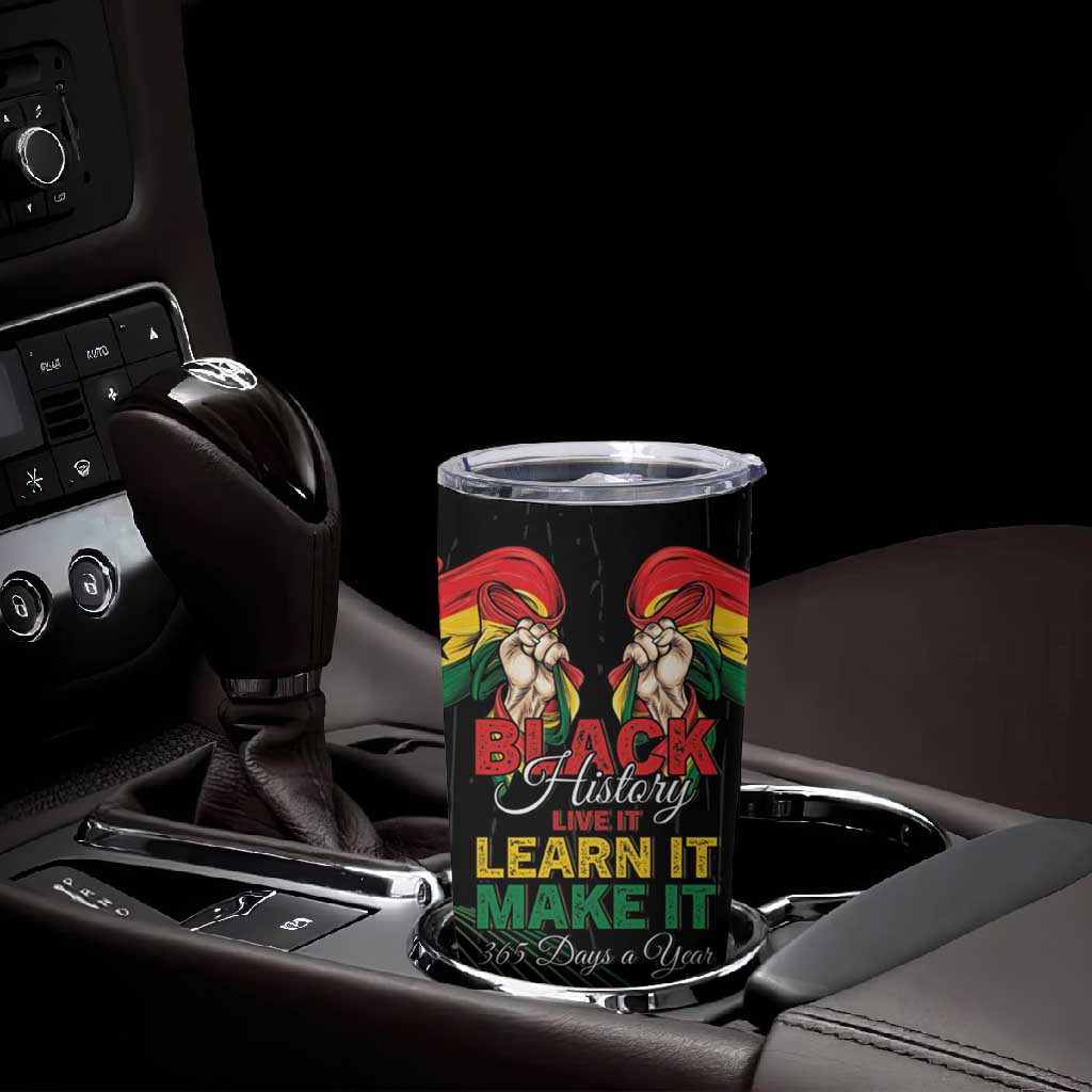 Personalized Ghana Black History Month Tumbler Cup Live It Learn It Make It - Wonder Print Shop
