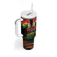 Personalized Ghana Black History Month Tumbler With Handle Live It Learn It Make It - Wonder Print Shop