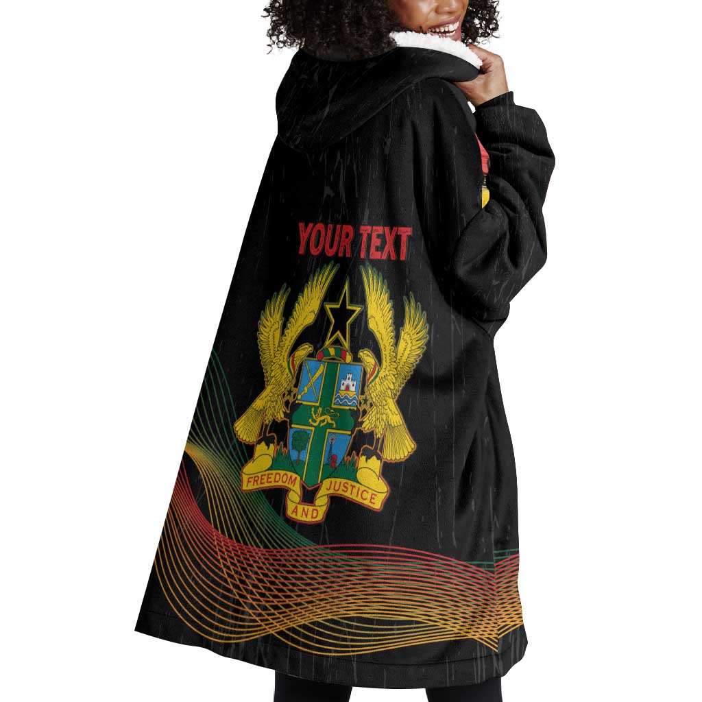 Personalized Ghana Black History Month Wearable Blanket Hoodie Live It Learn It Make It - Wonder Print Shop
