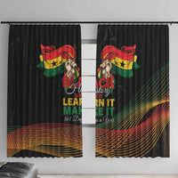 Ghana Black History Month Window Curtain Live It Learn It Make It - Wonder Print Shop