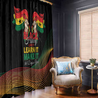 Ghana Black History Month Window Curtain Live It Learn It Make It - Wonder Print Shop