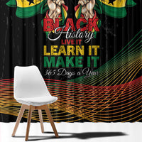Ghana Black History Month Window Curtain Live It Learn It Make It - Wonder Print Shop