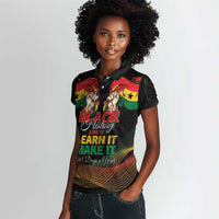 Personalized Ghana Black History Month Women Polo Shirt Live It Learn It Make It - Wonder Print Shop