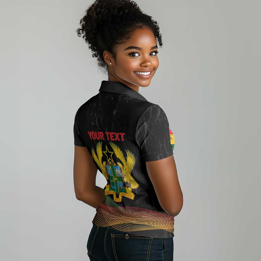 Personalized Ghana Black History Month Women Polo Shirt Live It Learn It Make It - Wonder Print Shop