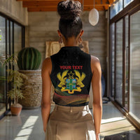 Personalized Ghana Black History Month Women Sleeveless Polo Shirt Live It Learn It Make It - Wonder Print Shop