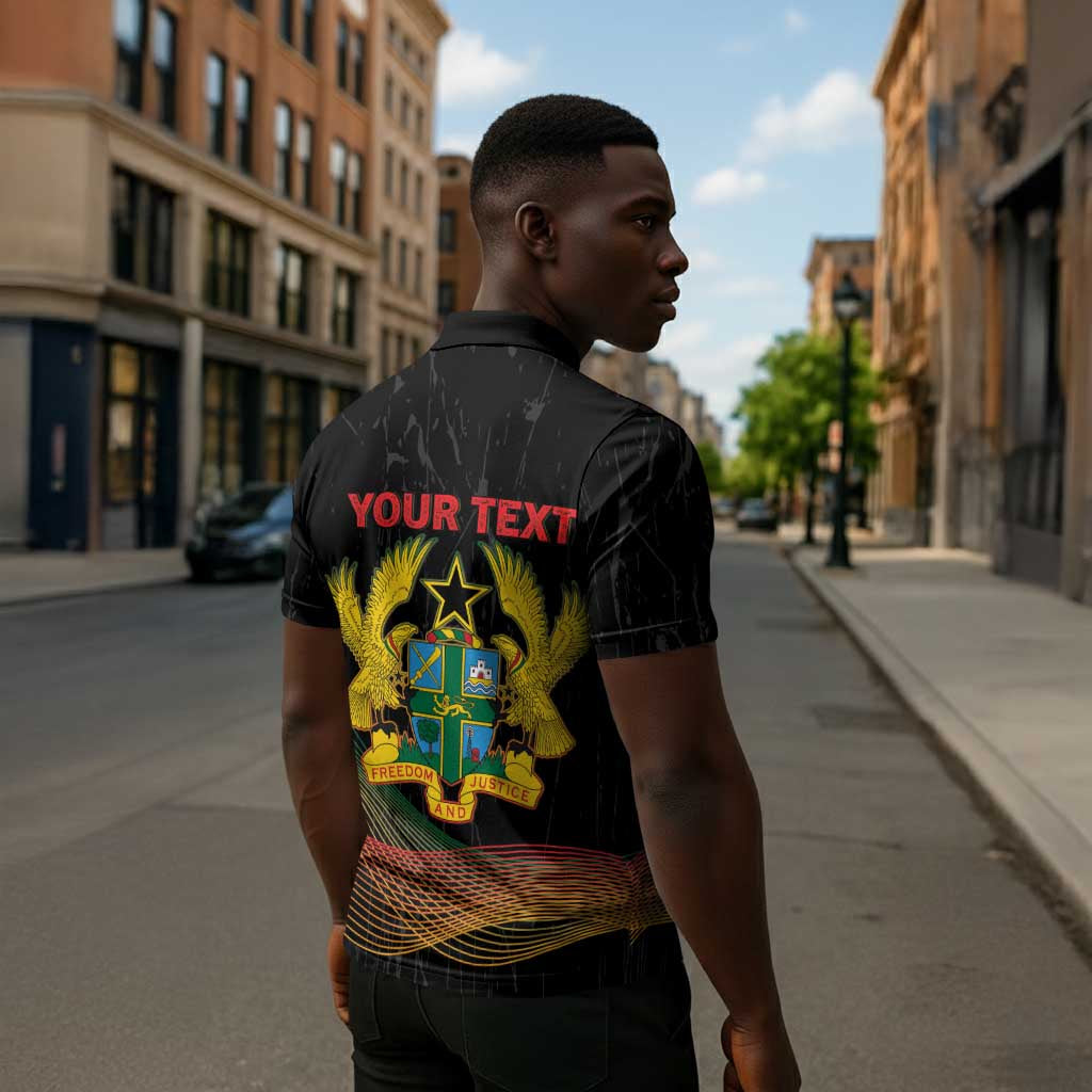 Personalized Ghana Black History Month Zipper Polo Shirt Live It Learn It Make It - Wonder Print Shop