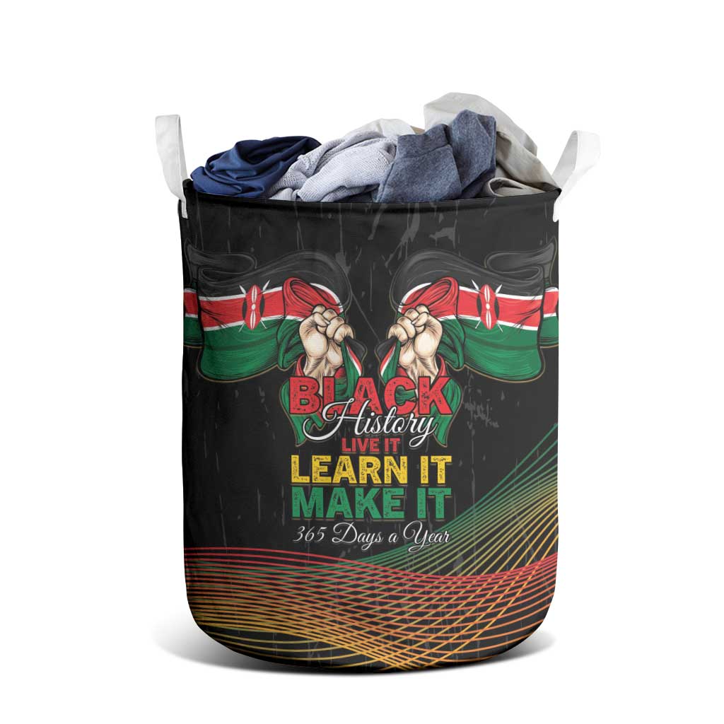 Kenya Black History Month Laundry Basket Live It Learn It Make It - Wonder Print Shop