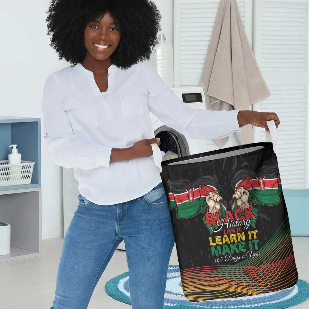 Kenya Black History Month Laundry Basket Live It Learn It Make It - Wonder Print Shop