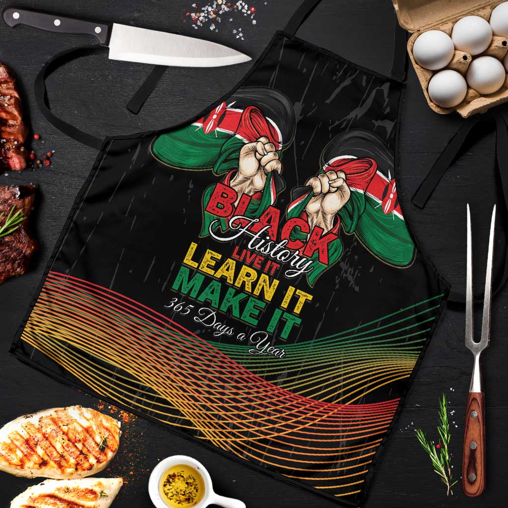 Kenya Black History Month Apron Live It Learn It Make It - Wonder Print Shop