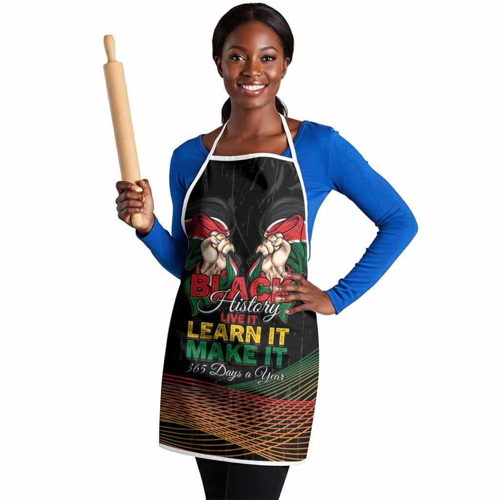 Kenya Black History Month Apron Live It Learn It Make It - Wonder Print Shop