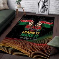 Kenya Black History Month Area Rug Live It Learn It Make It - Wonder Print Shop