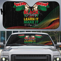 Kenya Black History Month Auto Sun Shade Live It Learn It Make It - Wonder Print Shop