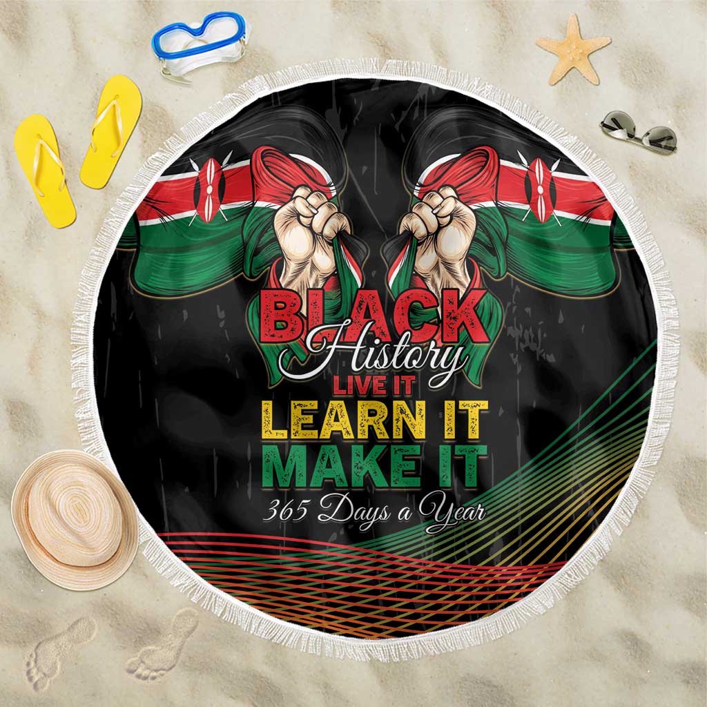 Kenya Black History Month Beach Blanket Live It Learn It Make It - Wonder Print Shop