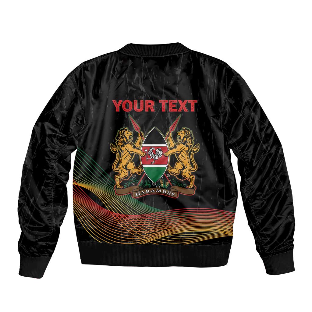 Personalized Kenya Black History Month Bomber Jacket Live It Learn It Make It - Wonder Print Shop