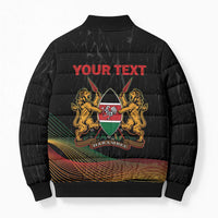 Personalized Kenya Black History Month Bomber Puffer Jacket Live It Learn It Make It - Wonder Print Shop
