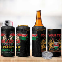 Personalized Kenya Black History Month 4 in 1 Can Cooler Tumbler Live It Learn It Make It - Wonder Print Shop